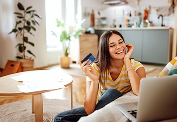 Girl with credit card